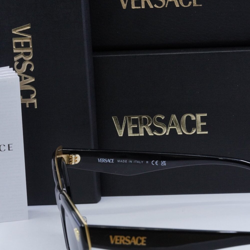 Final Price! Versace VE2272 GB1/87 Black Grey Sunglasses - Picture 5 of 9